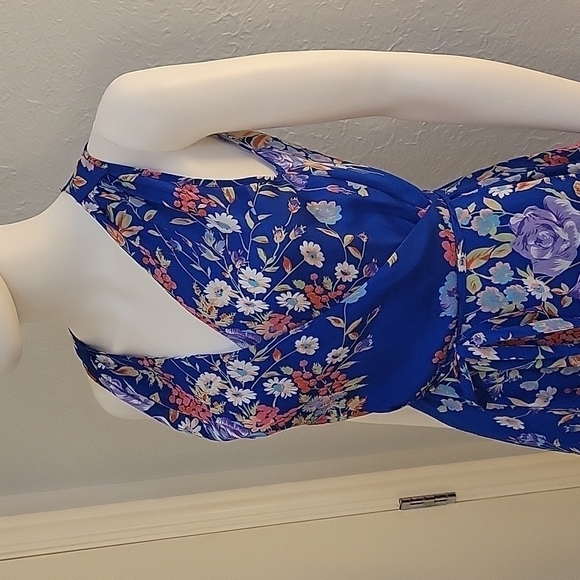 Y2K YUMI KIM Coquette Romantic Floral Wrap Tank Surplice Fairycore Dress - Picture 4 of 10